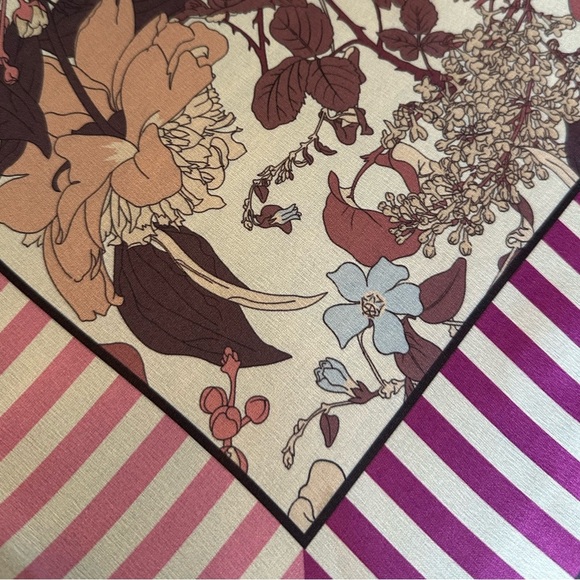 Fable England | Deco Bloom Large Square Scarf, NWT - Picture 5 of 10